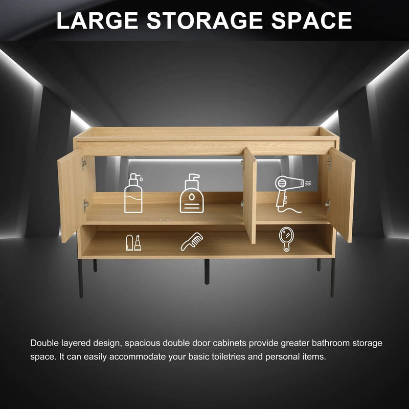Freestanding Bathroom Vanity & Soft Close Cabinet Doors by Unique Piece Furniture