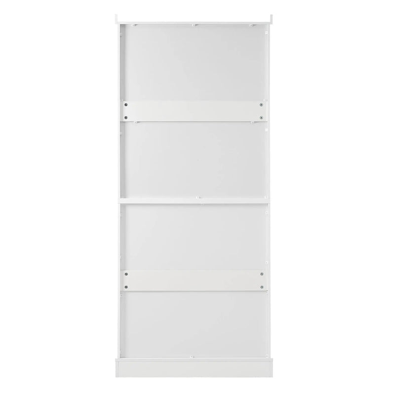 Freestanding Tall Bathroom Cabinet With Adjustable Shelves, Drawers, Soft Close Glass Doors by HouseOfZazla