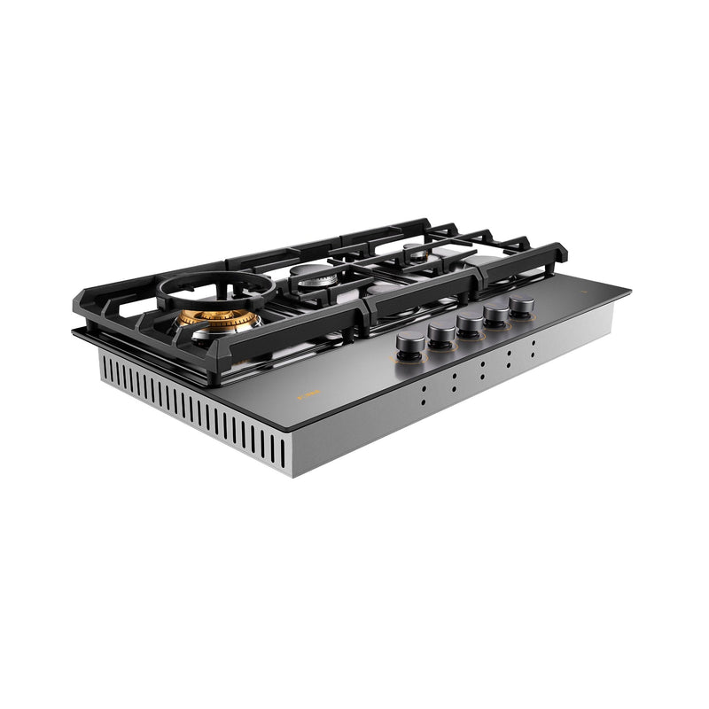 36" Anti-glare Glass Tri-Ring Gas Cooktop Series | GLG36501-Y, photo 3 of 5