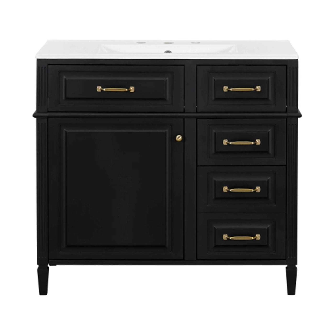 36-Inch Freestanding Bathroom Vanity With Ceramic Sink And Storage Cabinets [Faucet Not Included] (SAK41792) by SAKSBY WHOLESALE