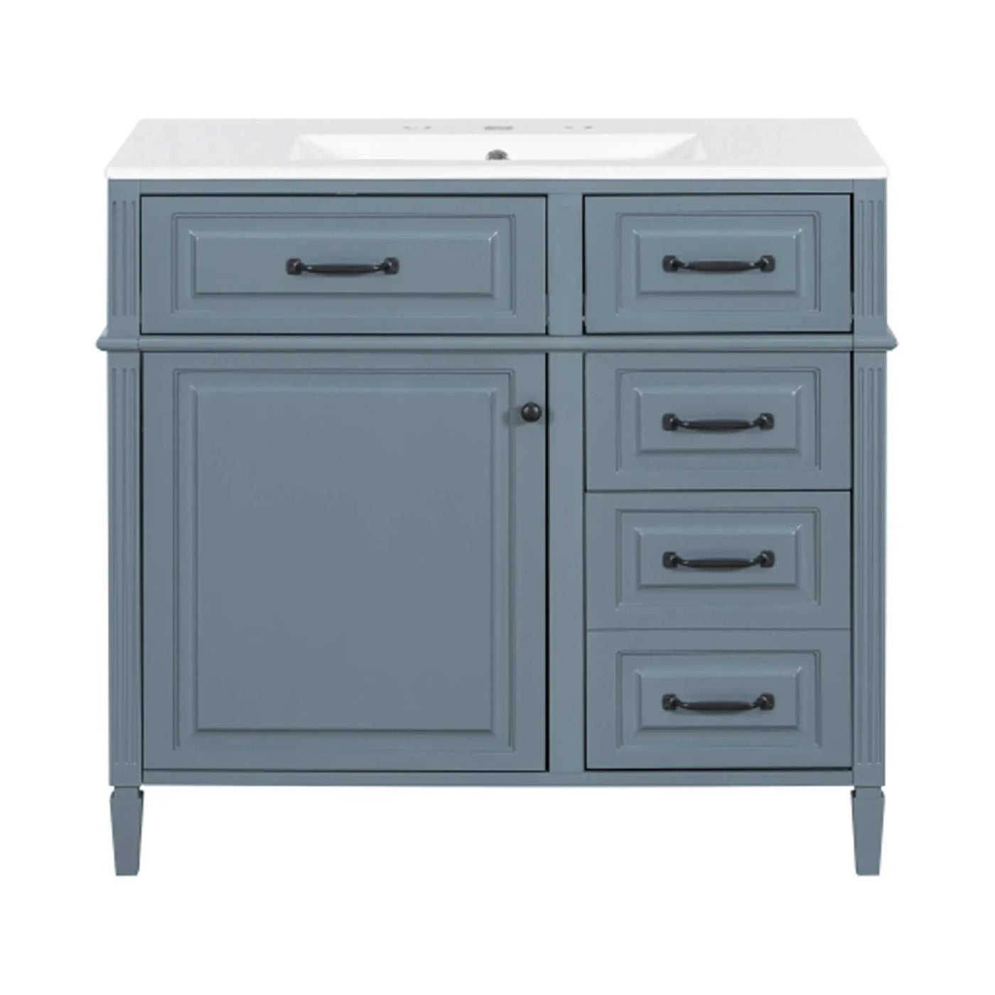 36-Inch Freestanding Bathroom Vanity With Ceramic Sink And Storage Cabinets [Faucet Not Included] (SAK41792) by SAKSBY WHOLESALE