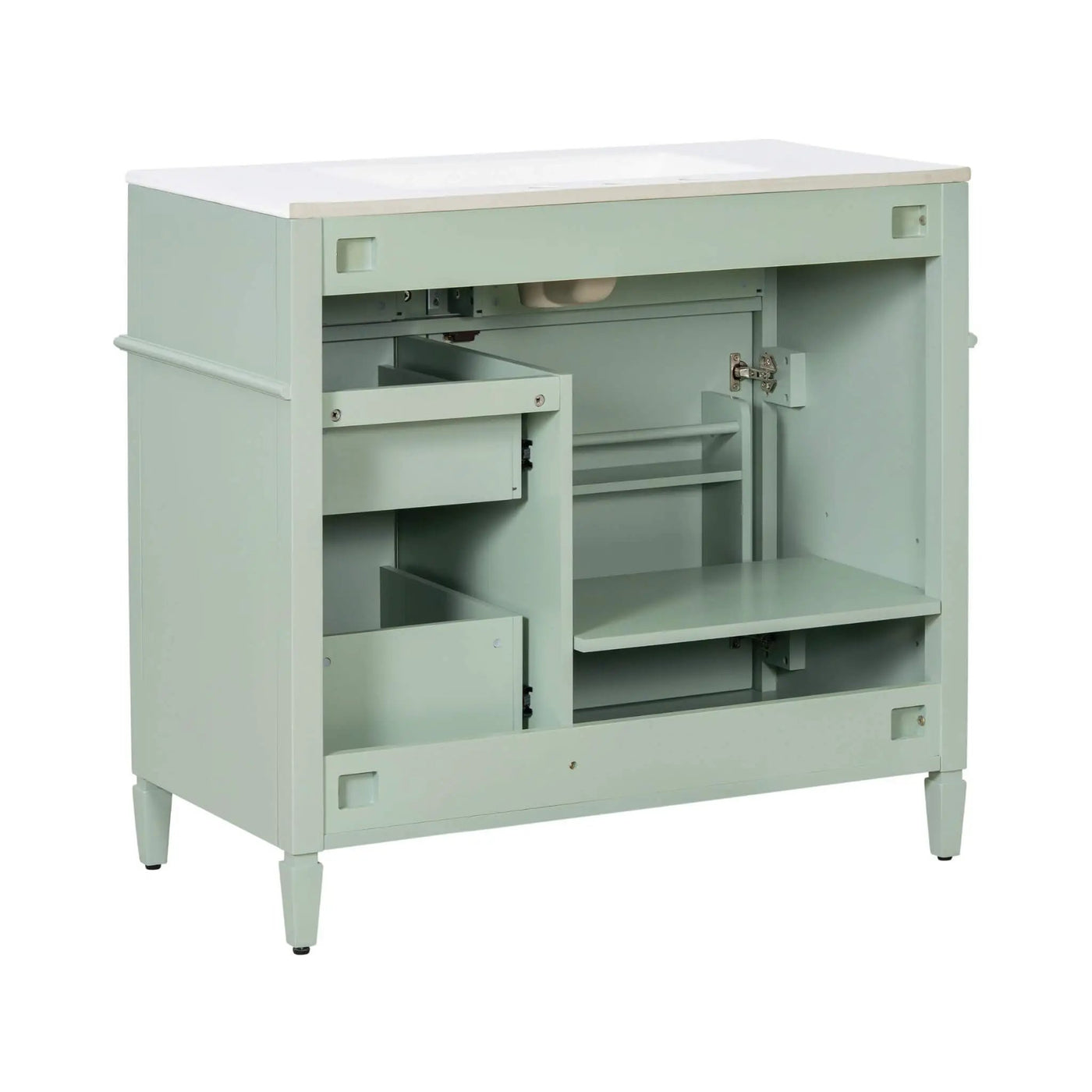 36-Inch Freestanding Bathroom Vanity With Ceramic Sink And Storage Cabinets [Faucet Not Included] (SAK41792) by SAKSBY WHOLESALE