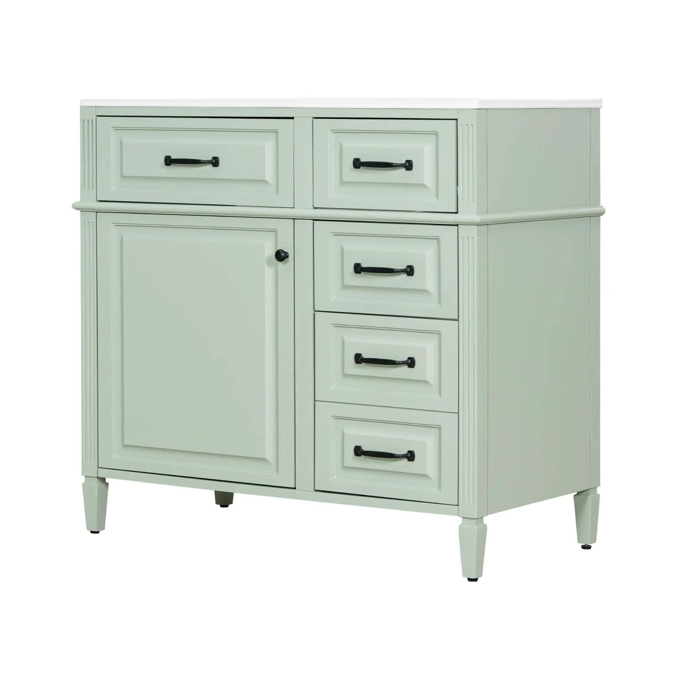 36-Inch Freestanding Bathroom Vanity With Ceramic Sink And Storage Cabinets [Faucet Not Included] (SAK41792) by SAKSBY WHOLESALE