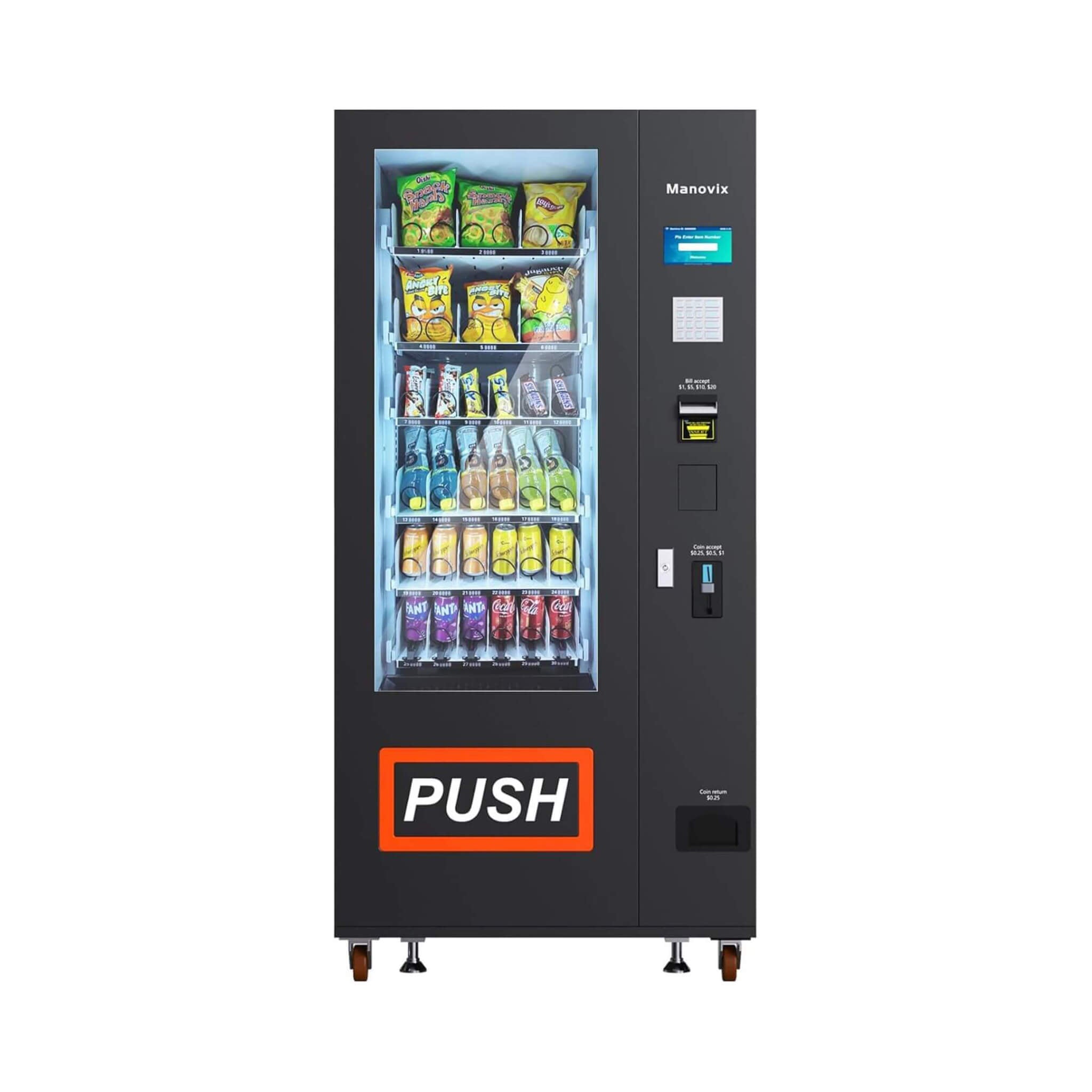 36-Slot Commercial Refrigerated Snack Drink Vending Machine With Bill And Coin Acceptor (SAK67318) by SAKSBY WHOLESALE