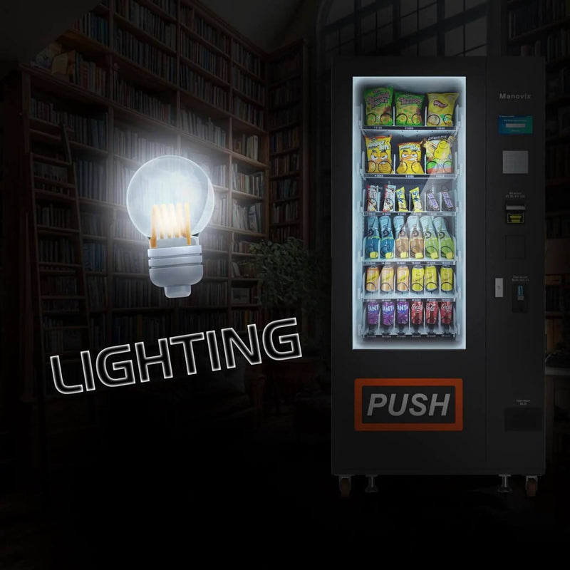 36-Slot Commercial Refrigerated Snack Drink Vending Machine With Bill And Coin Acceptor (SAK67318) by SAKSBY WHOLESALE