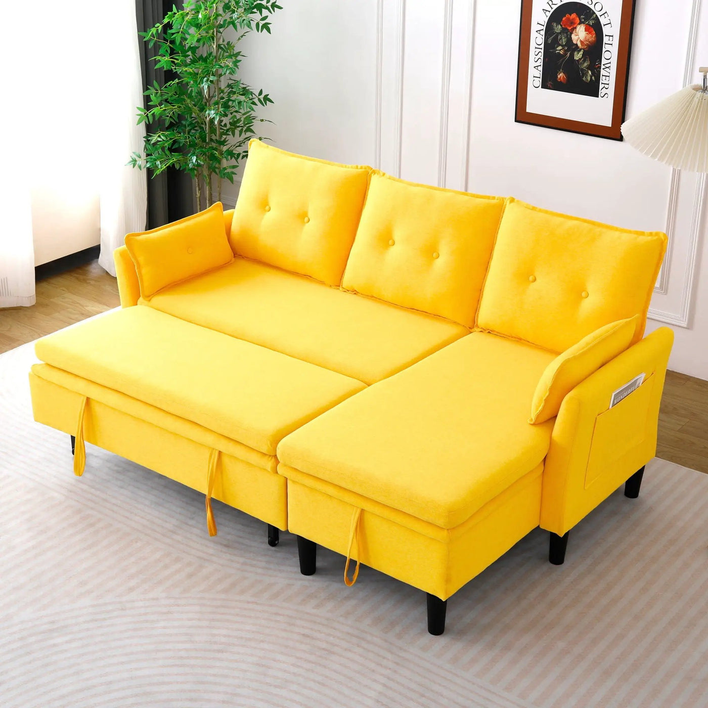 L-Shaped Reversible Chaise Sectional Sofa With Storage by HouseOfZazla