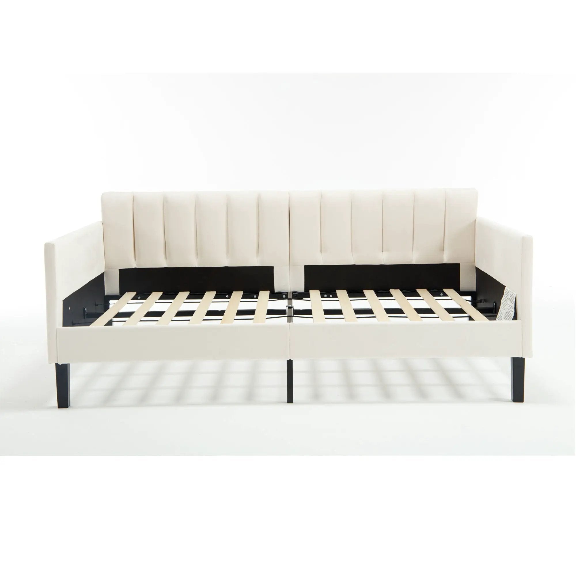 Elena - Boucle Upholstered Daybed, Ribbed Tufted Backrest by Unique Piece Furniture