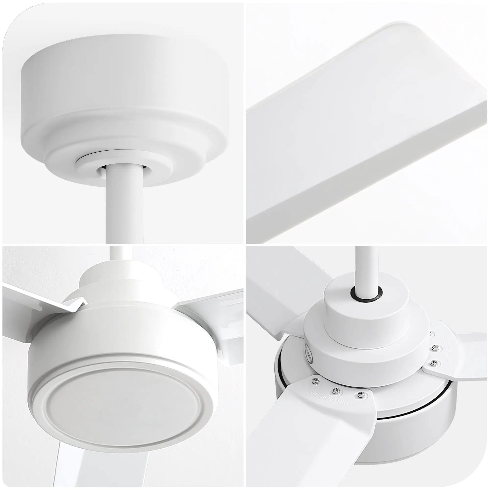 52" Ceiling Fan Without Light with Remote Control and Reversible DC Motor by HouseOfZazla