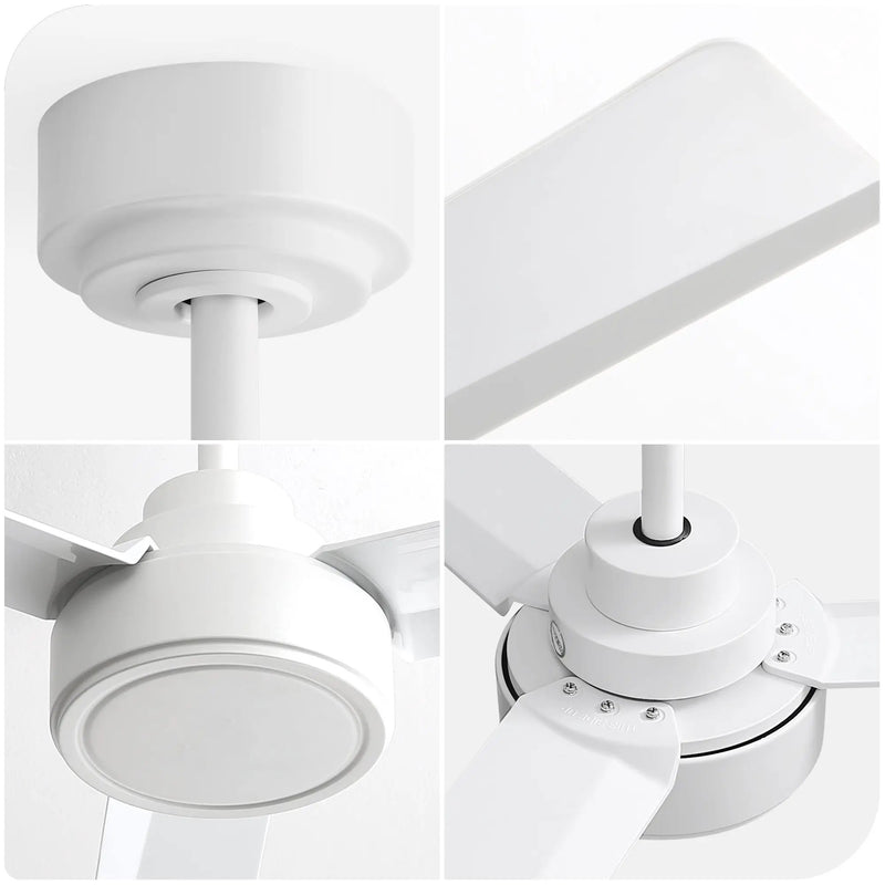 52" Ceiling Fan Without Light with Remote Control and Reversible DC Motor by HouseOfZazla