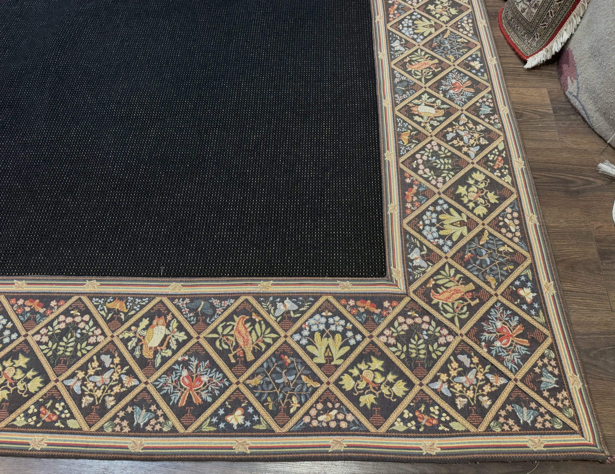 Palace Sized Stark Area Rug 12x19, Black Carpet by Jewel Rugs
