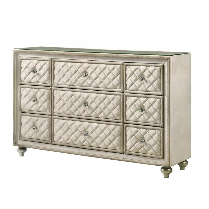Lucienne - Dresser - Beige Velvet by Unique Piece Furniture
