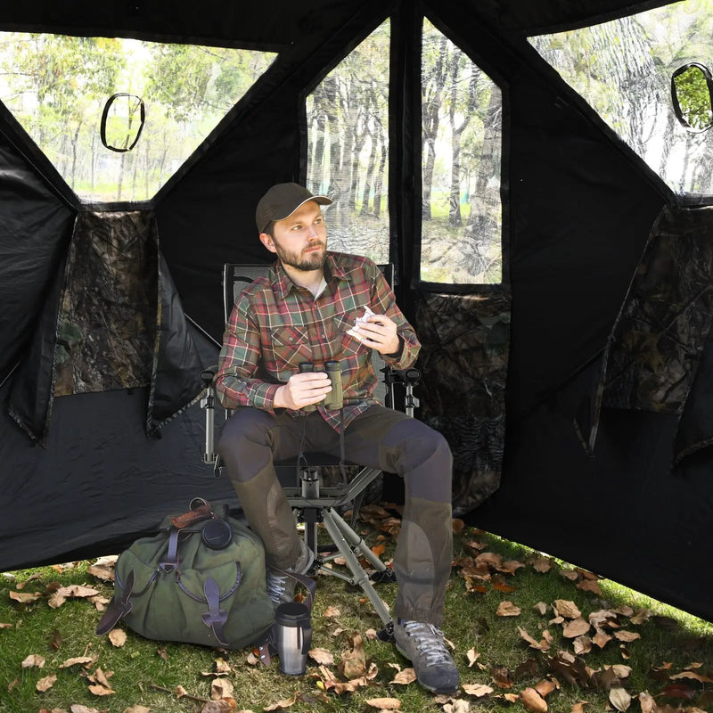 360 Degree Silent Swivel Hunting Chair-Black by DirectDeals