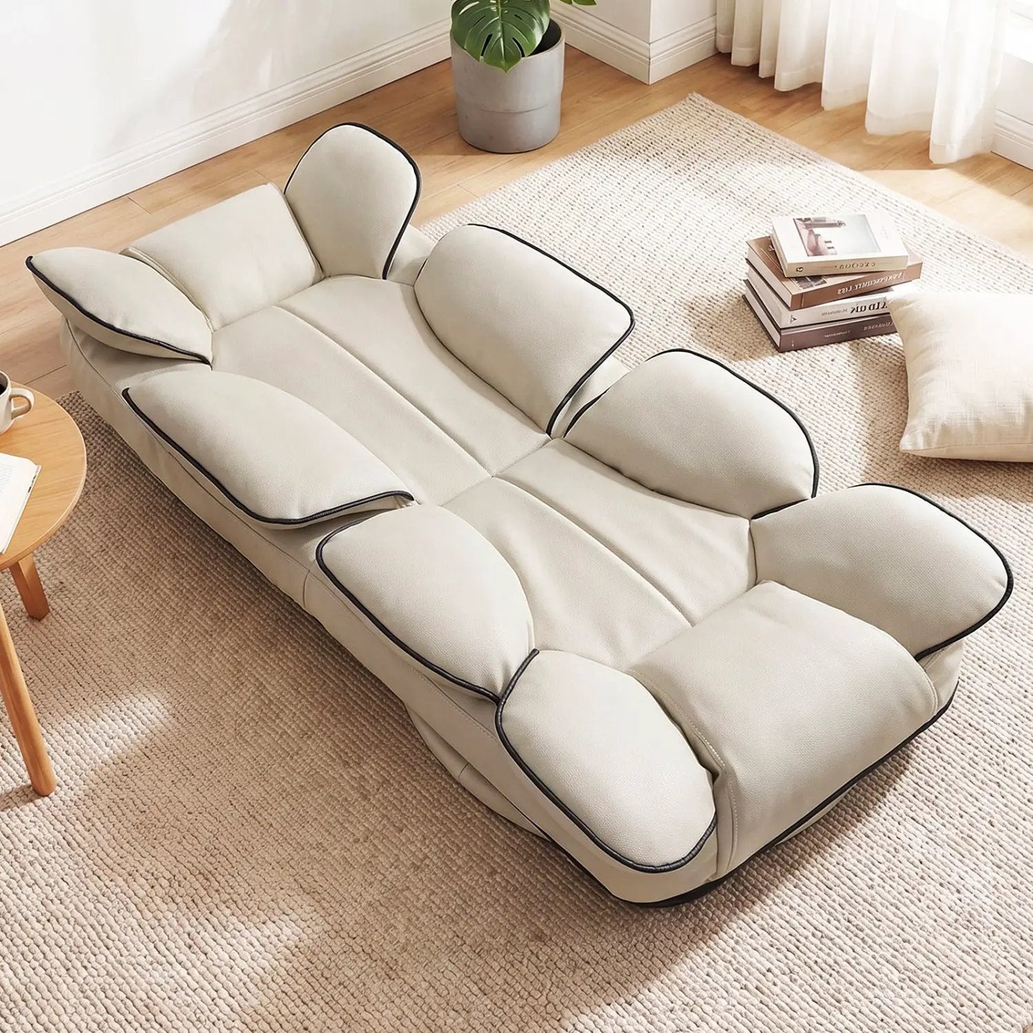 360 Degree Swivel Floor Gaming Chair with 6-Position Adjustable Backrest and Sponge Filling by DirectDeals