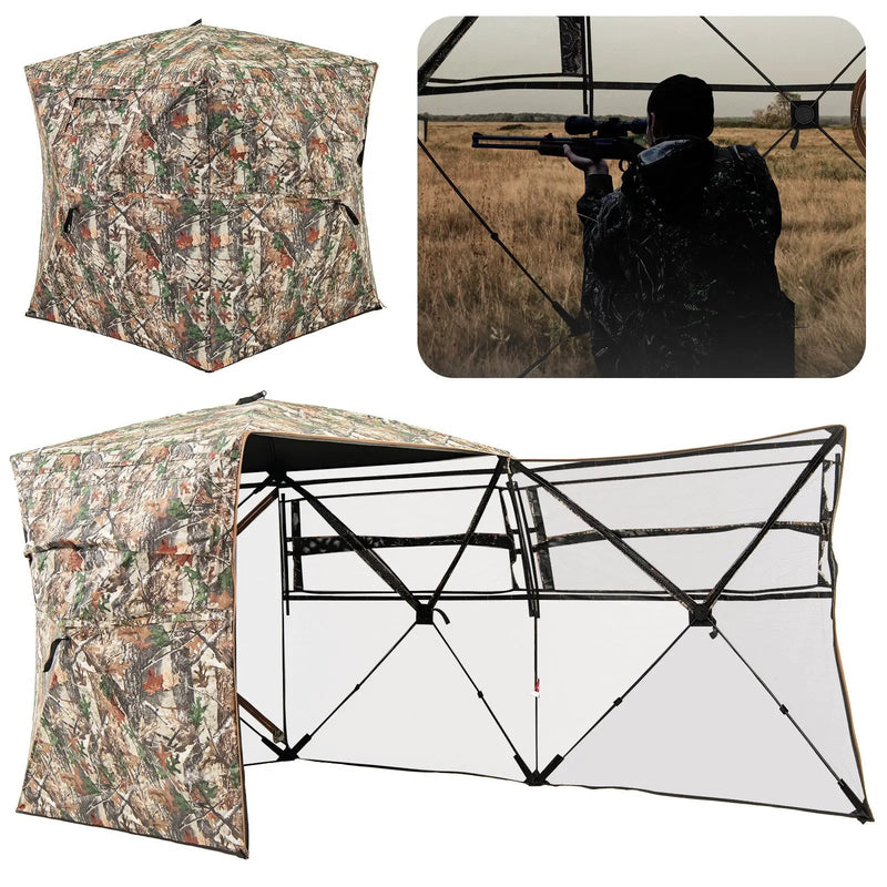 360° One Way See Through Hunting Blind Ground Blind with Portable Carrying Bag by DirectDeals