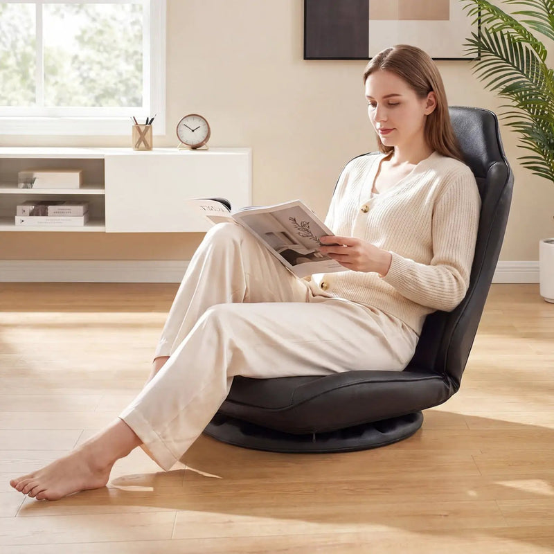360° Swivel Floor Gaming Chair with Adjustable Backrest by DirectDeals