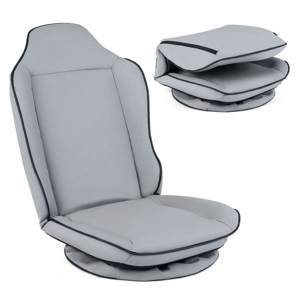 360° Swivel Floor Gaming Chair with Adjustable Backrest, photo 12 of 24