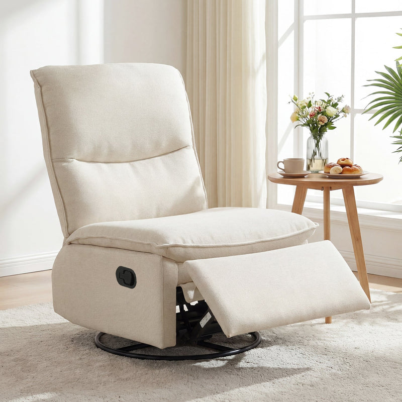 360° Swivel Rocking Chair with Cushioned Back for Living Room by DirectDeals