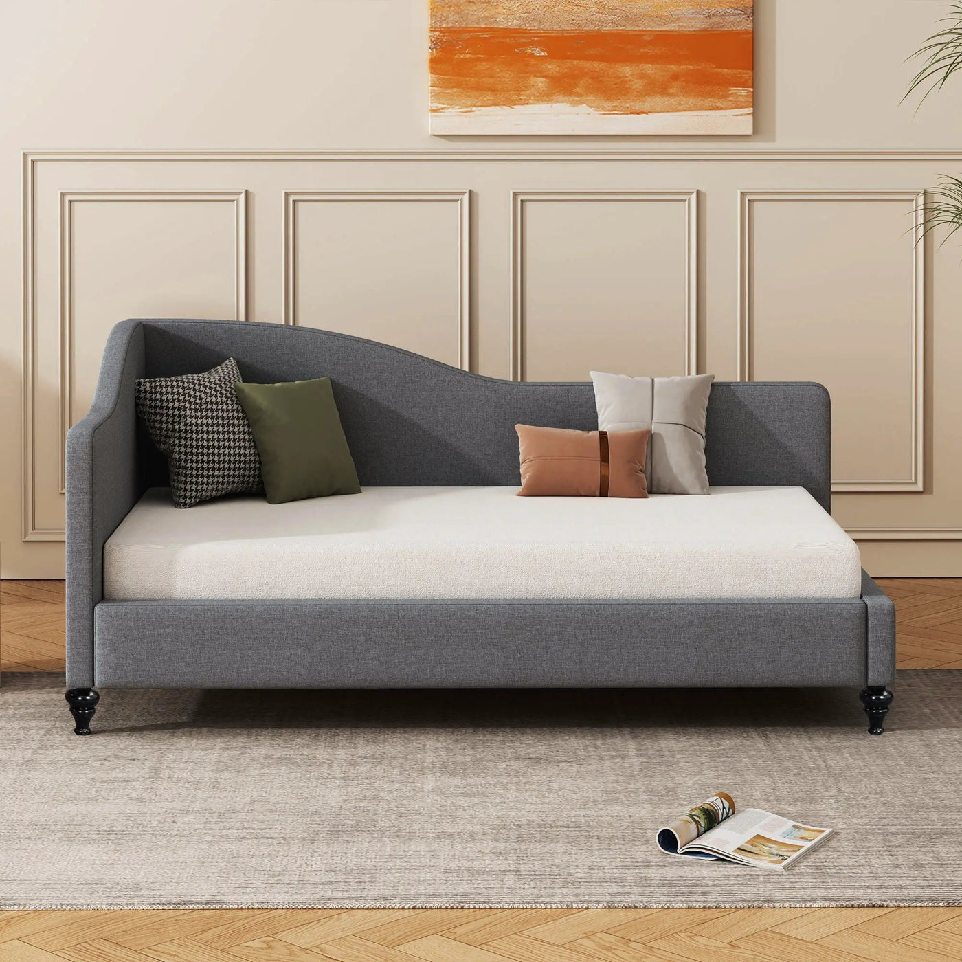 Modern L Shaped Daybed With Legs by Unique Piece Furniture