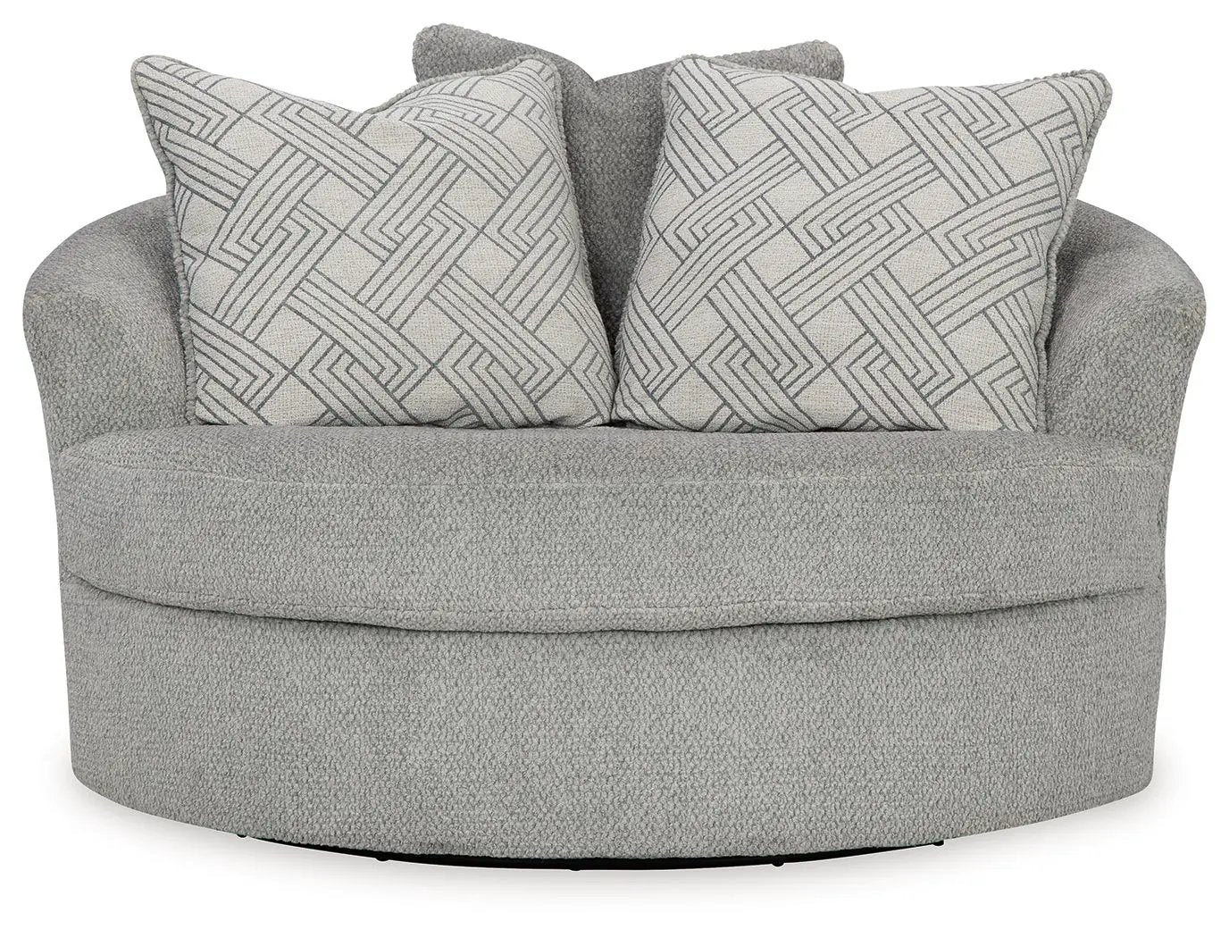 Casselbury - Oversized Swivel Accent Chair - Cement by Unique Piece Furniture