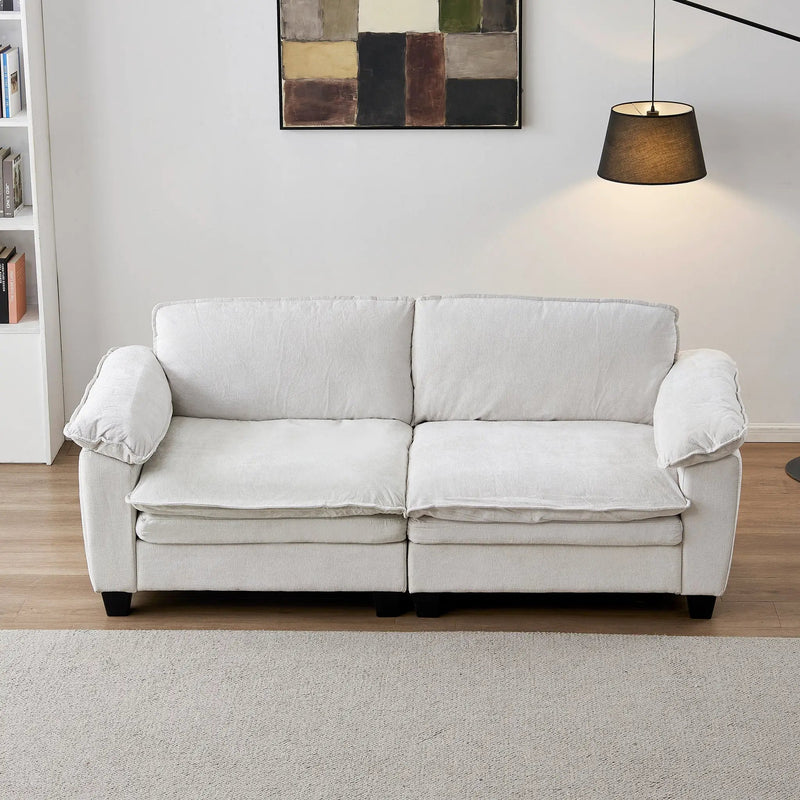Luxury Chenille Upholstered Loveseat Couch by HouseOfZazla