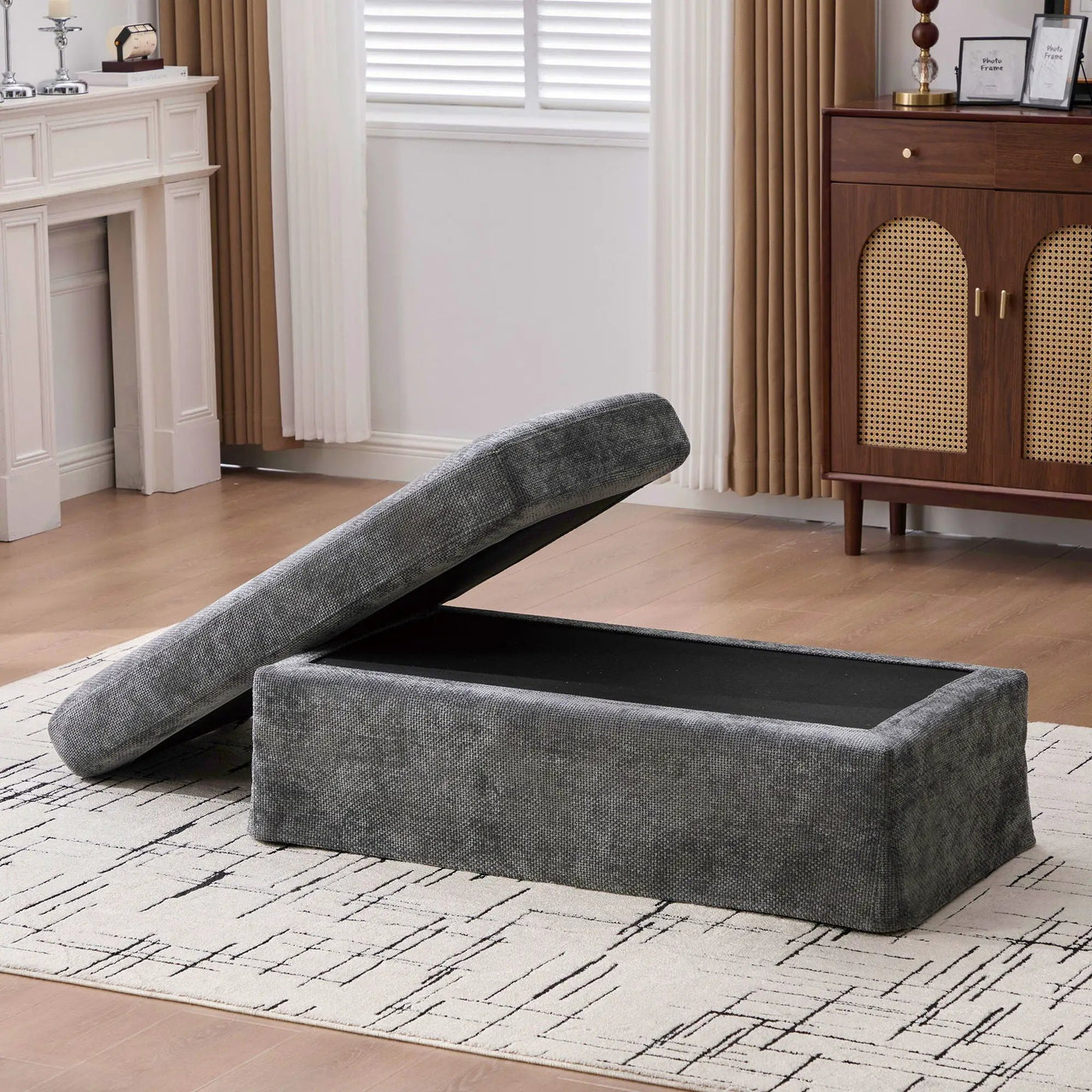Ottoman Foot Stool With Metal Legs by HouseOfZazla