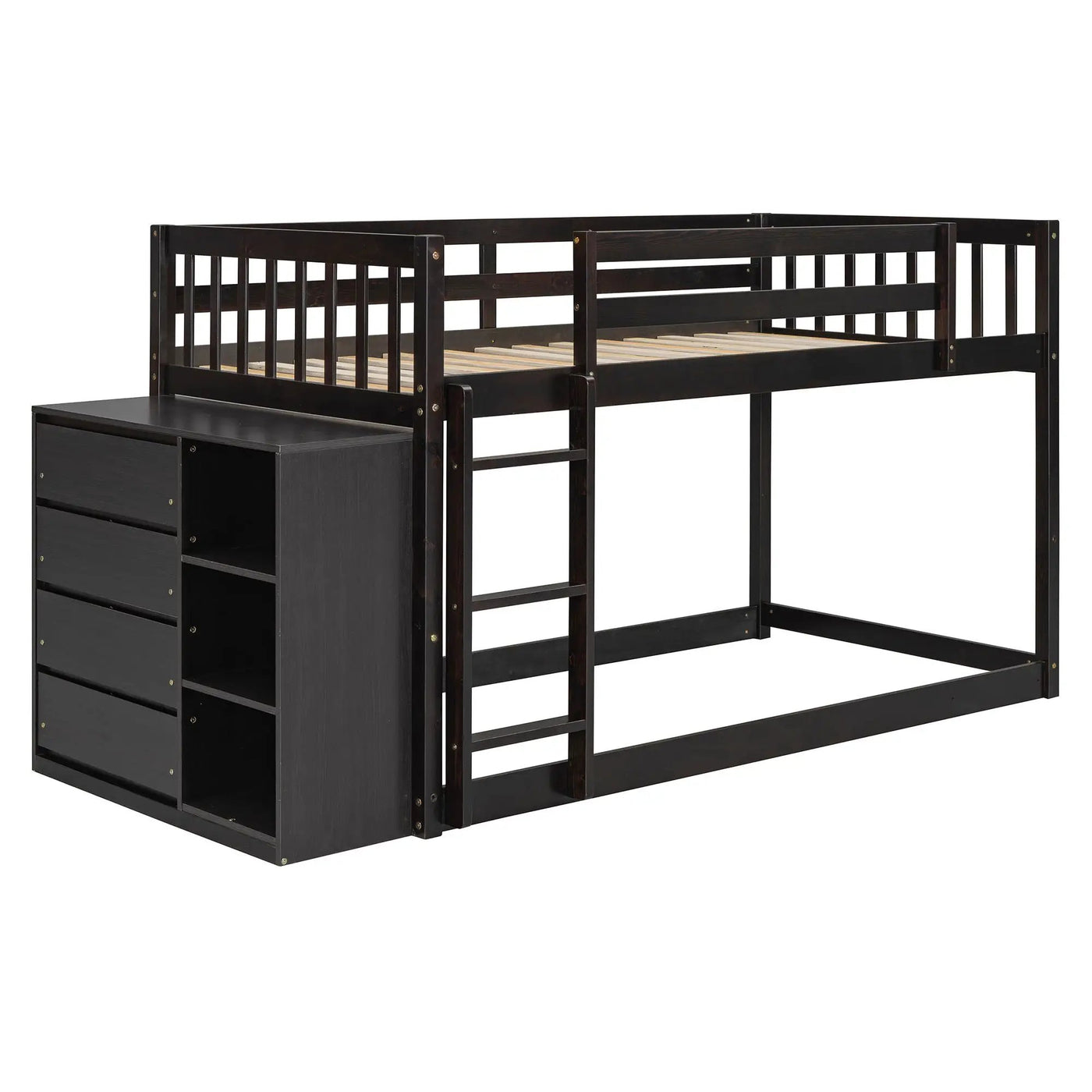 Bunk Bed With 4 Drawers and 3 Shelves by HouseOfZazla