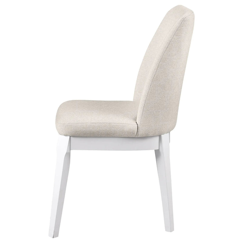 Carissa Upholstered Dining Side Chair Beige (Set of 2) by Unique Piece Furniture