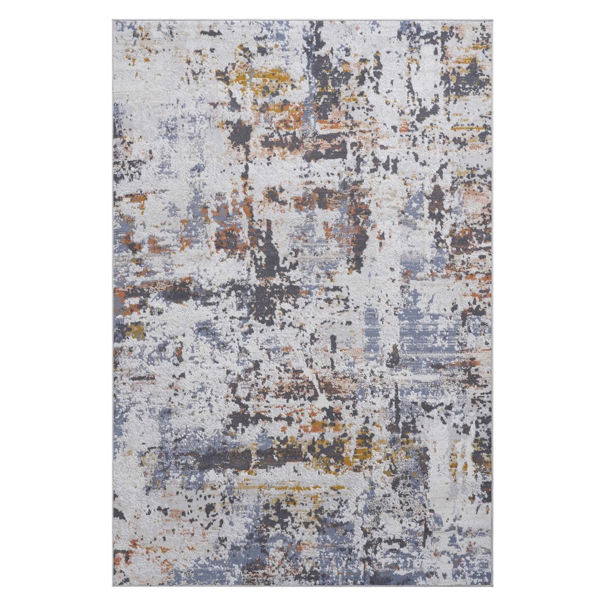 Payas - 8' X 10' Abstract Area Rug - Ivory / Blue by Unique Piece Furniture