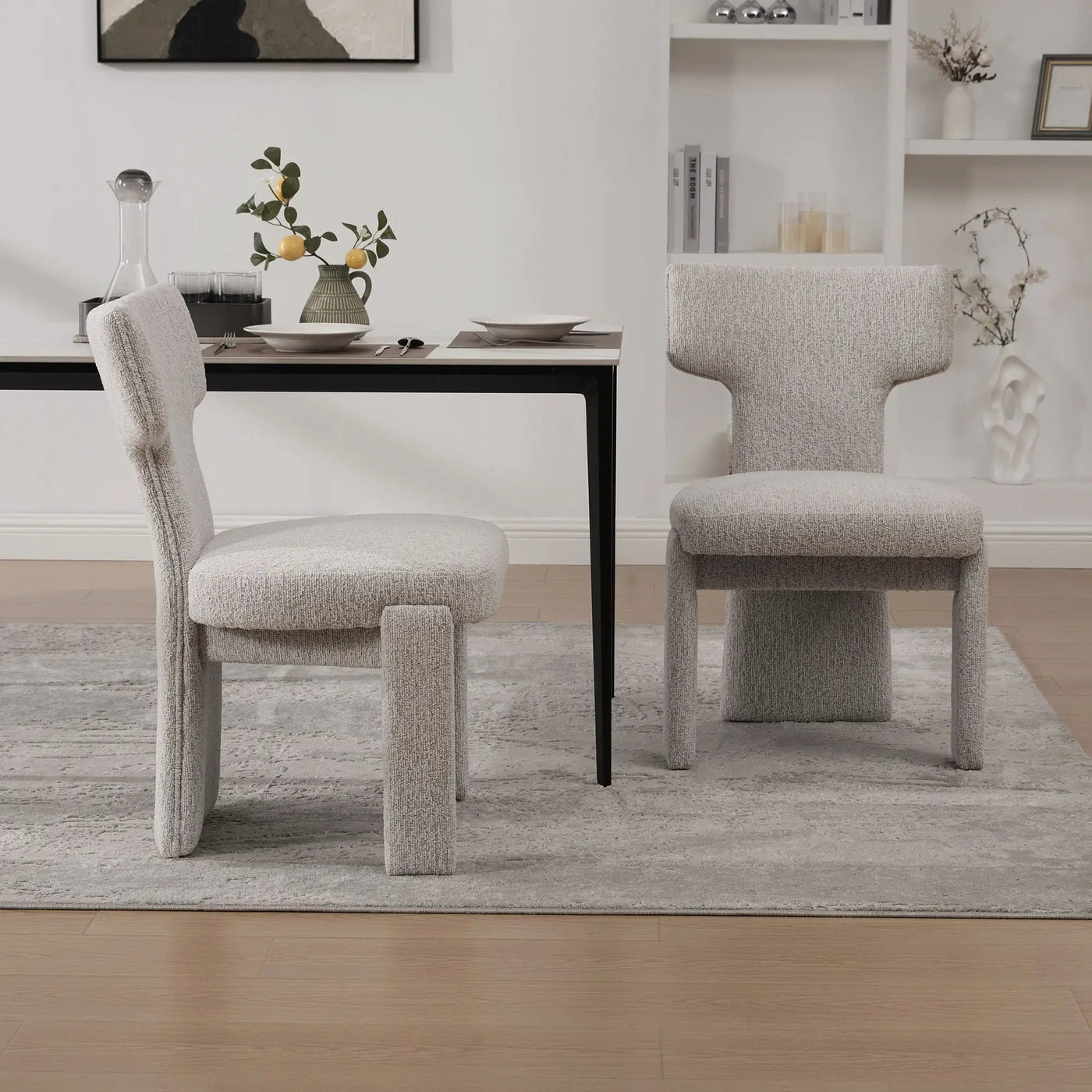 Armless Curved Back Accent Chairs by HouseOfZazla