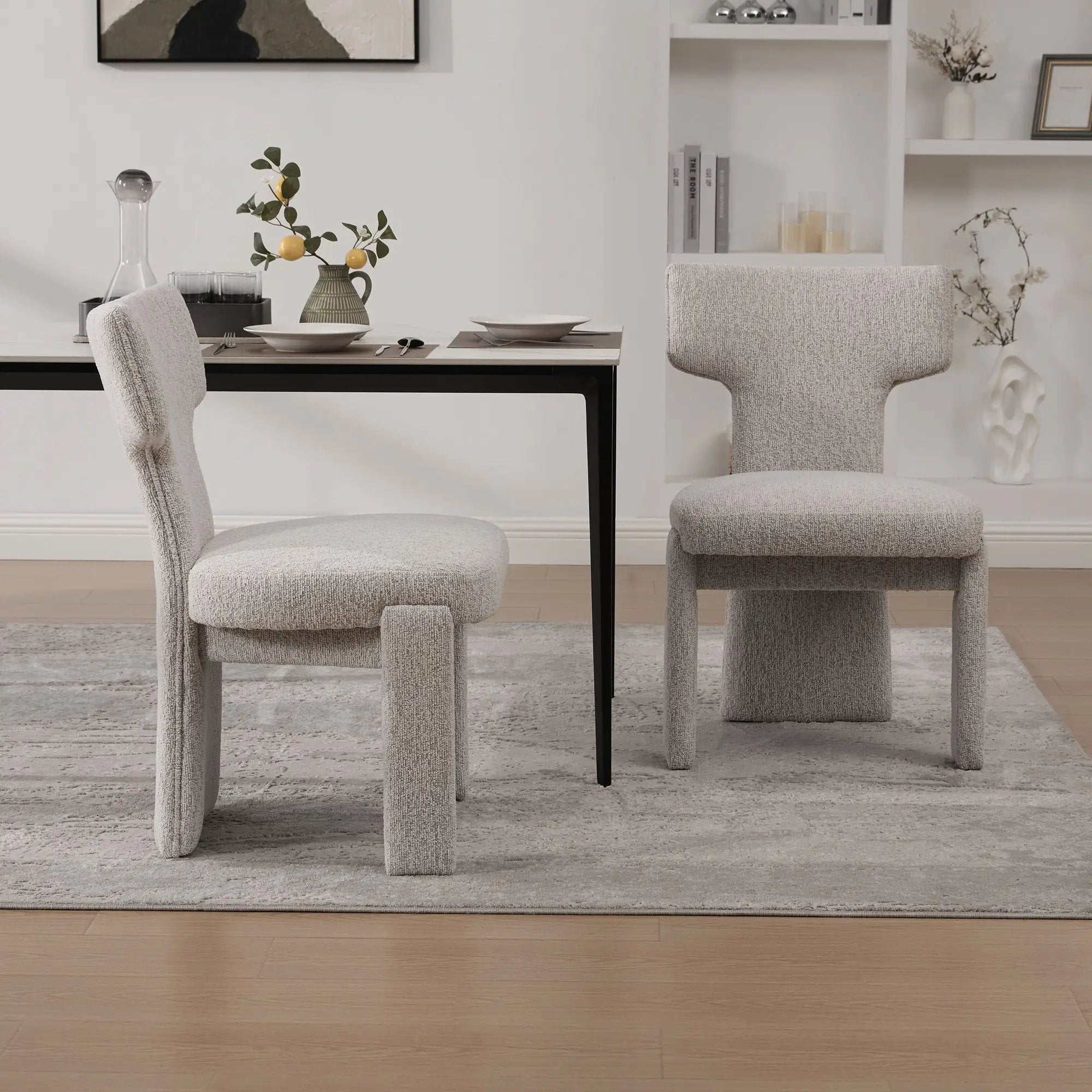 Armless Curved Back Accent Chairs by Unique Piece Furniture