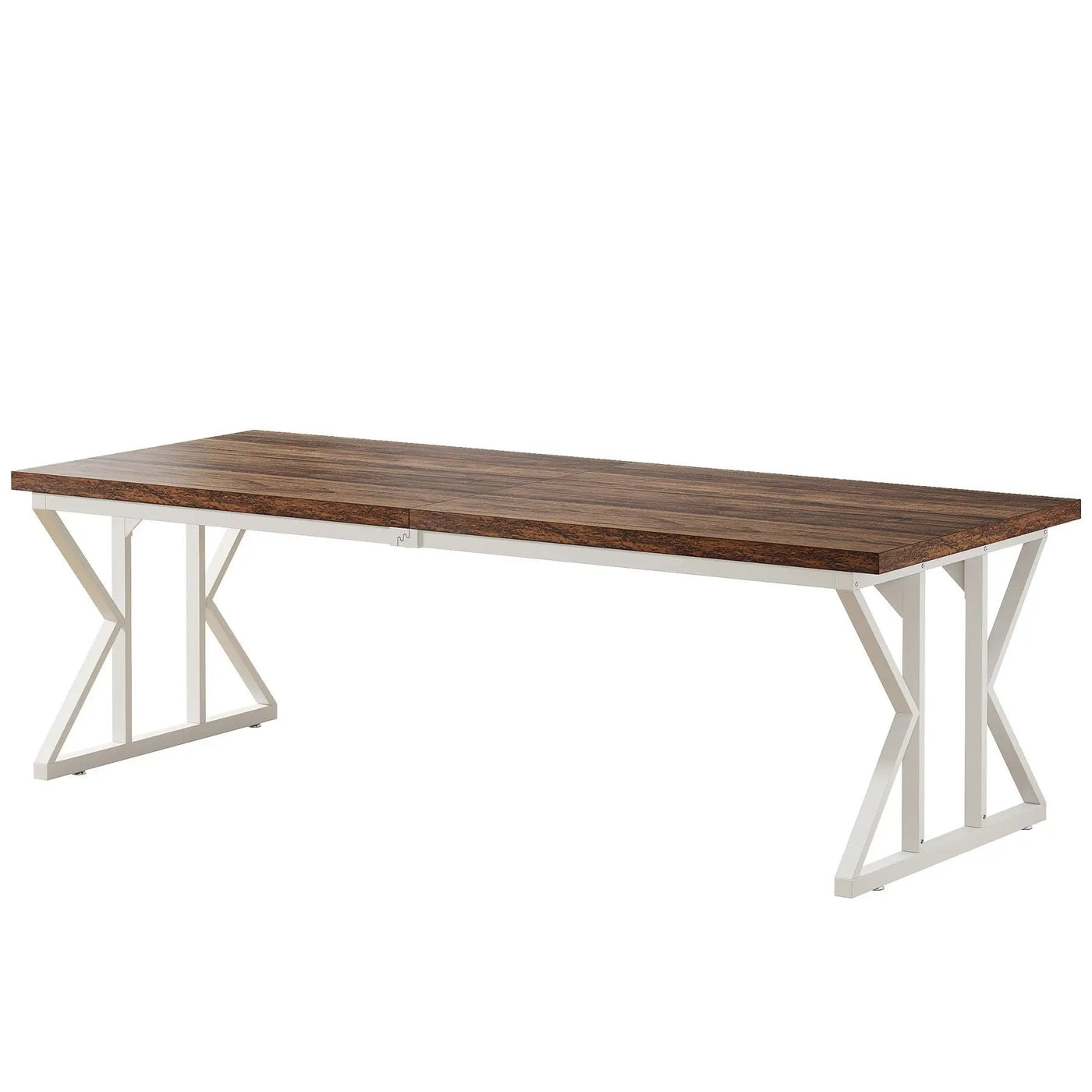 Rectangular Dining Table With X Trestle Metal Legs by HouseOfZazla