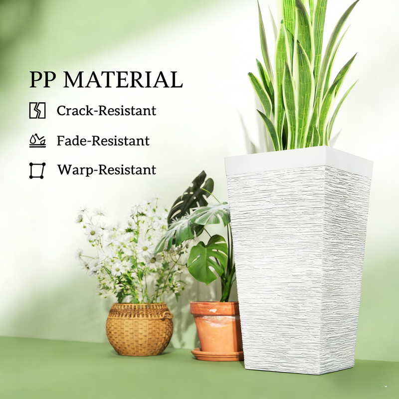 Stackable Tapered Planters, Set of 3 Outdoor Planters by HouseOfZazla