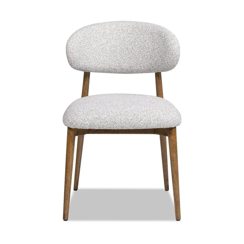 Locke - Modern Upholstered Dining Chair With Frame - Salt / Pepper by Unique Piece Furniture