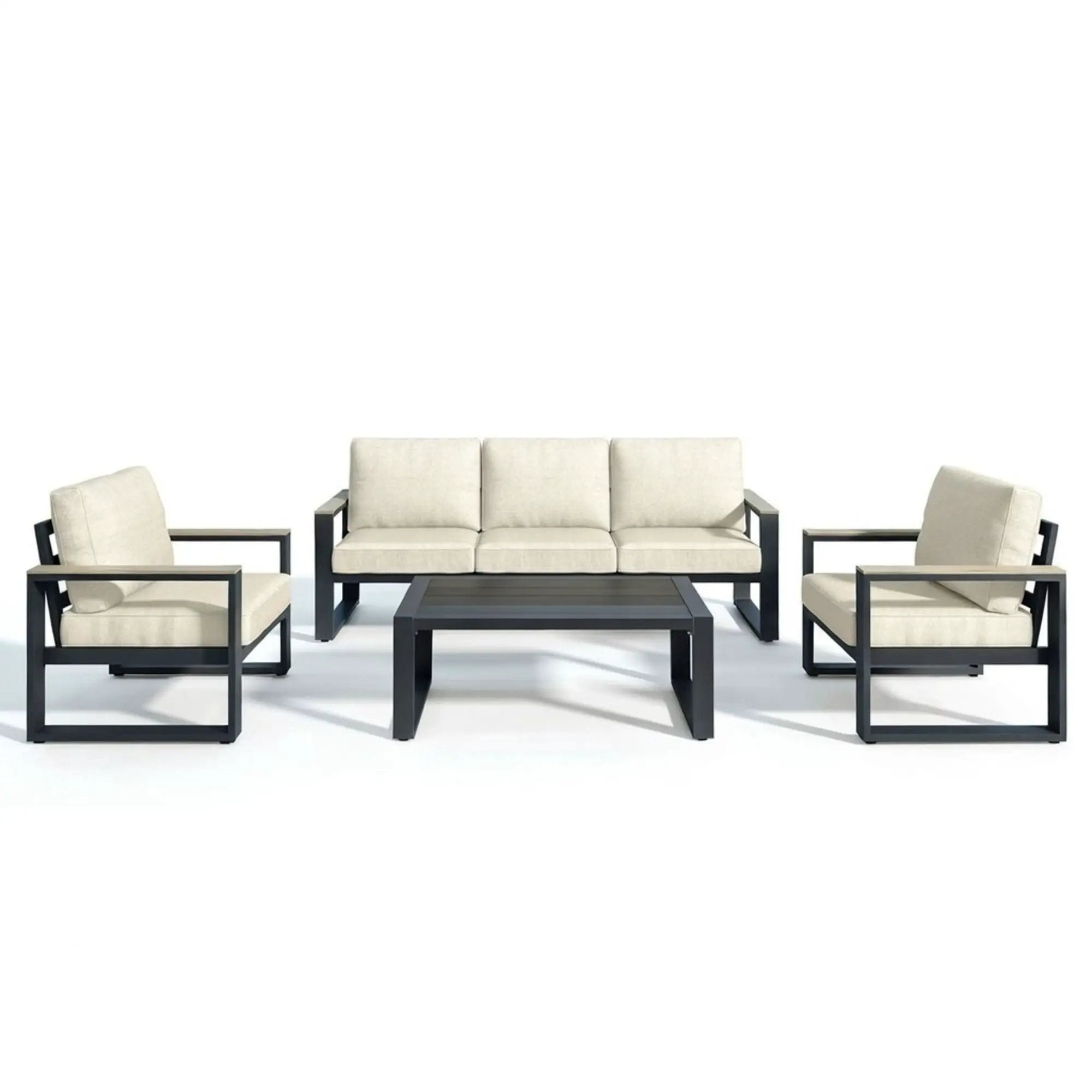 Modern Outdoor Sofa Set With Coffee Table by HouseOfZazla