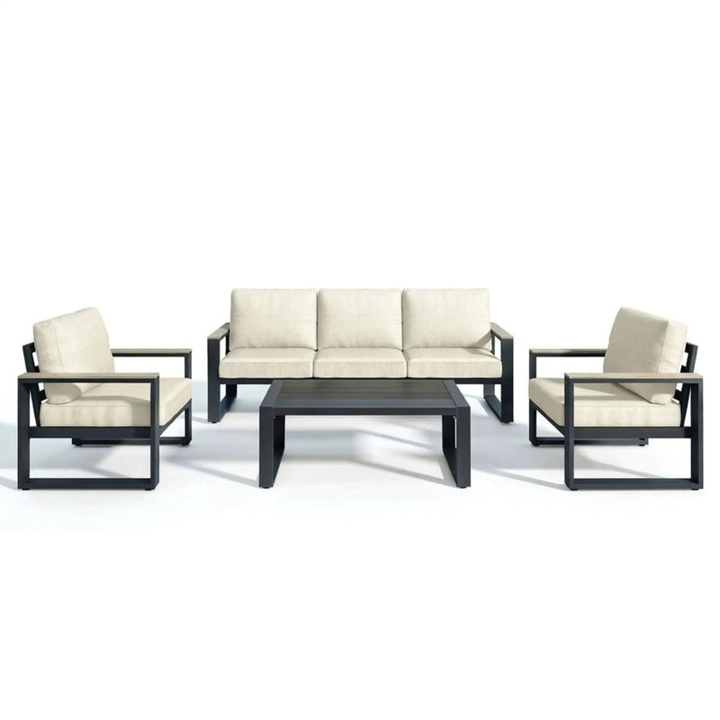 Modern Outdoor Sofa Set With Coffee Table by HouseOfZazla