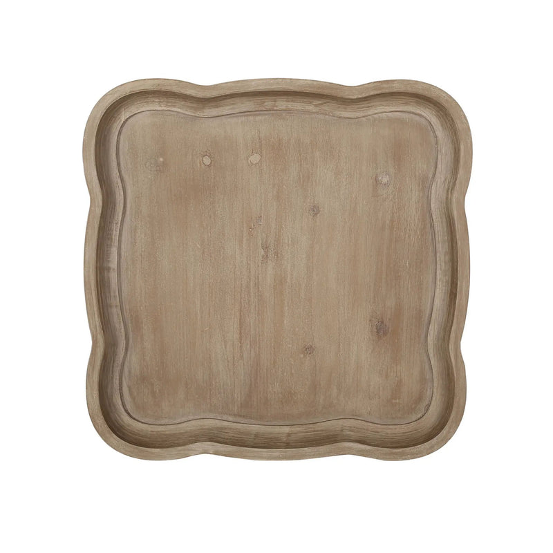 French Country Accent Table With Hourglass Design - Natural by HouseOfZazla