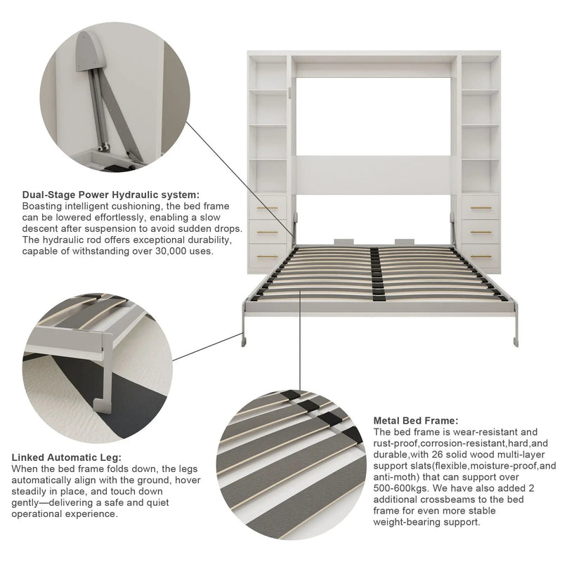 Folding Vertical Murphy Wall Bed by HouseOfZazla