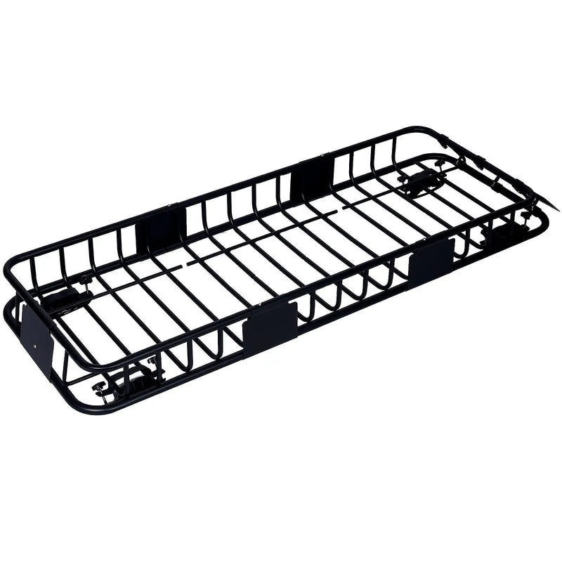 Motoring Rooftop Cargo Carrier Basket Steel Universal Fit Roof Rack by HouseOfZazla