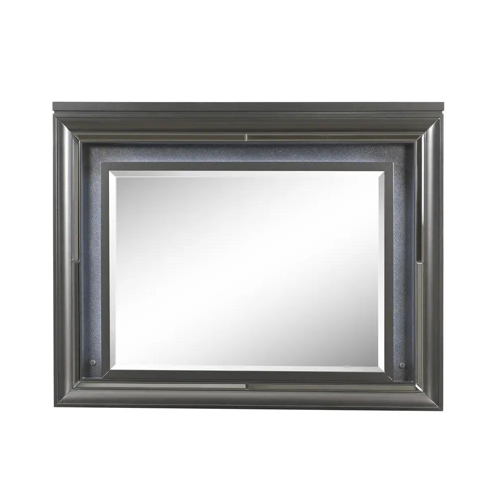 Sawyer - Metallic Mirror With LED - Gray by Unique Piece Furniture