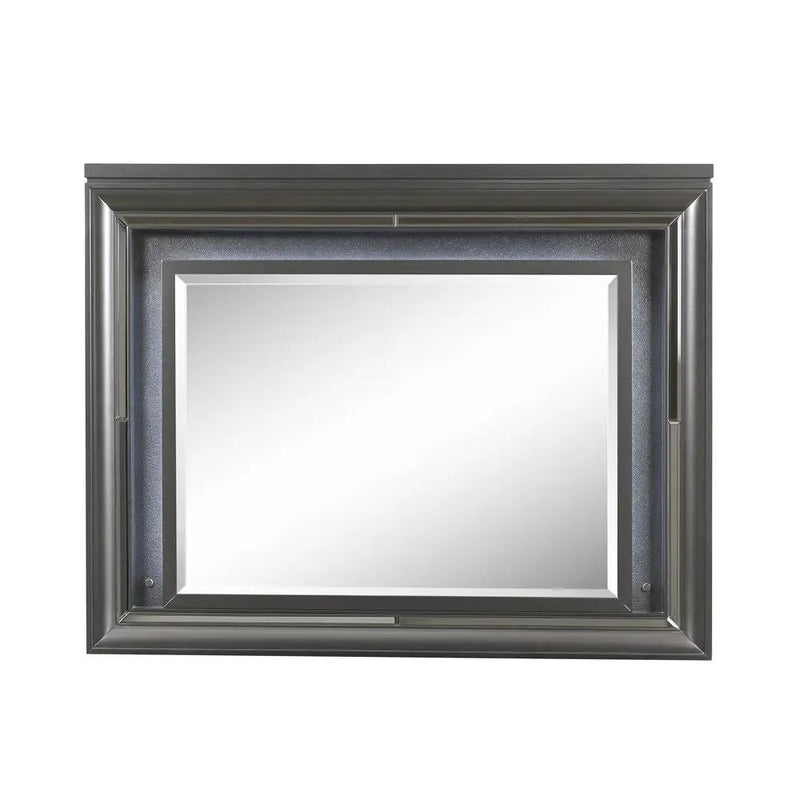 Sawyer - Metallic Mirror With LED - Gray by Unique Piece Furniture
