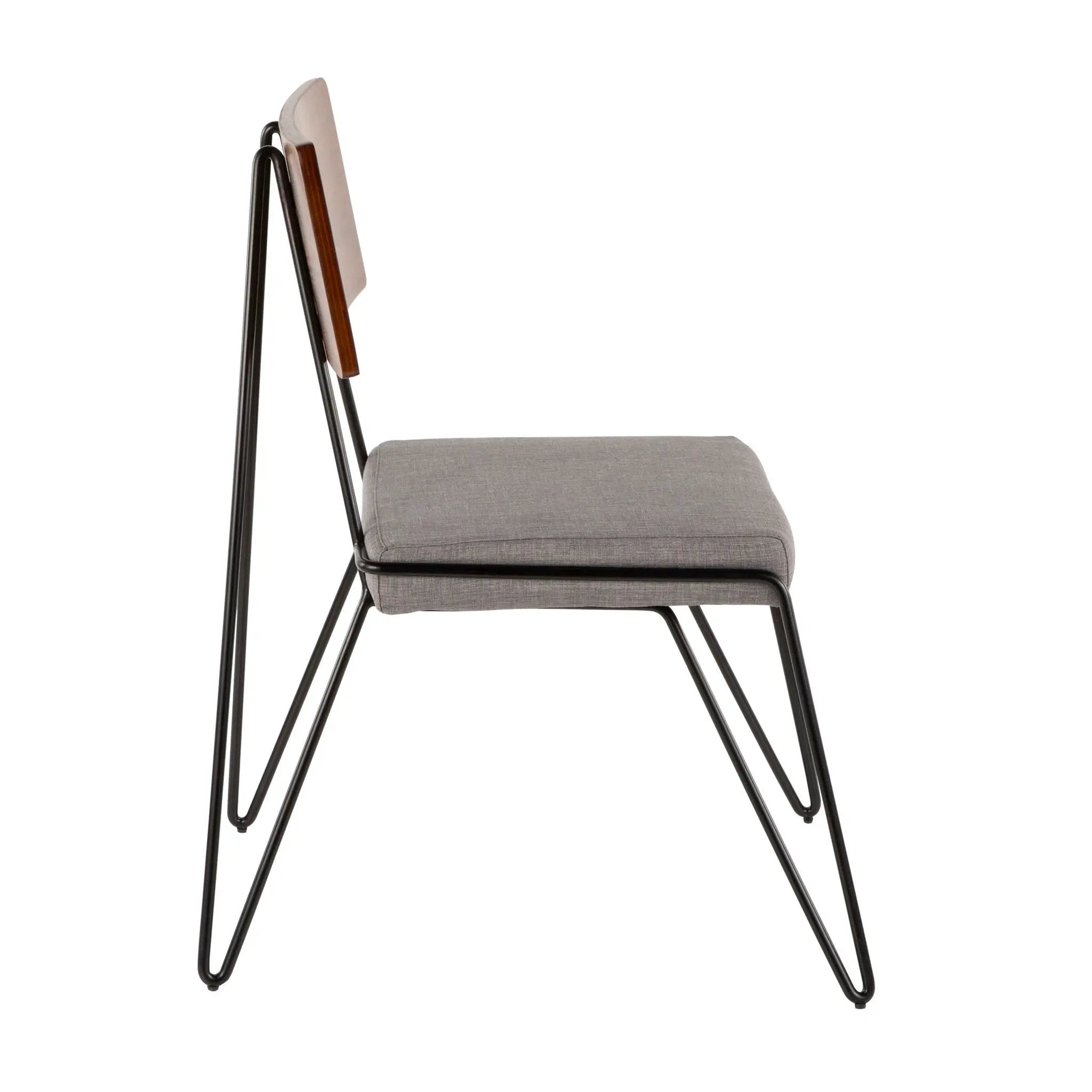 Loft - Mid-Century Modern Chair (Set of 2) - Black / Gray / Walnut by Unique Piece Furniture