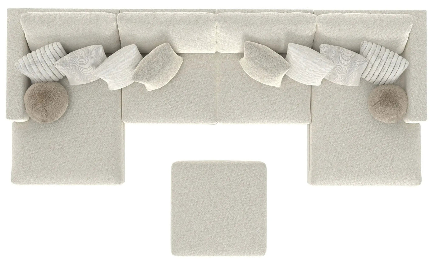Ritzy - Modular Sofa And Included Cocktail Ottoman by Unique Piece Furniture