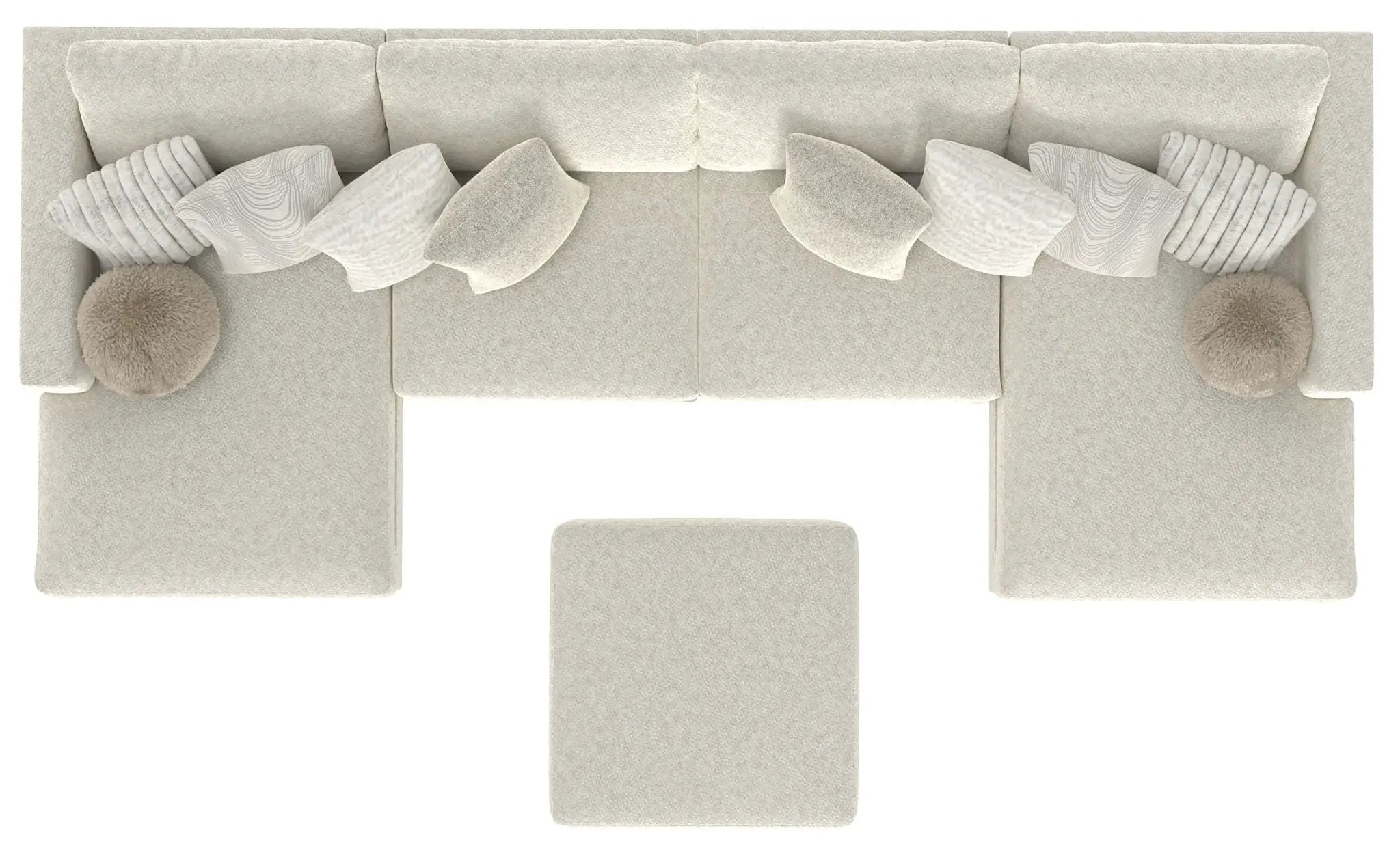 Ritzy - Modular Sofa And Included Cocktail Ottoman by Unique Piece Furniture