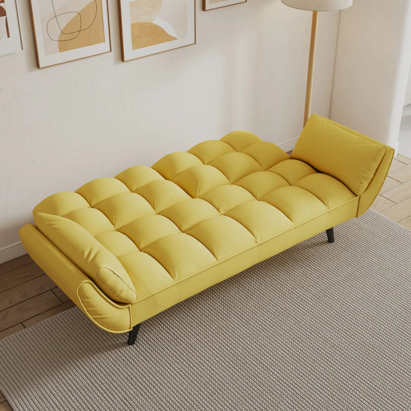 Sofa Soft Two Armrests Throw Pillow Pillow Comfortable Fit Apartment Bedroom Small Space by HouseOfZazla