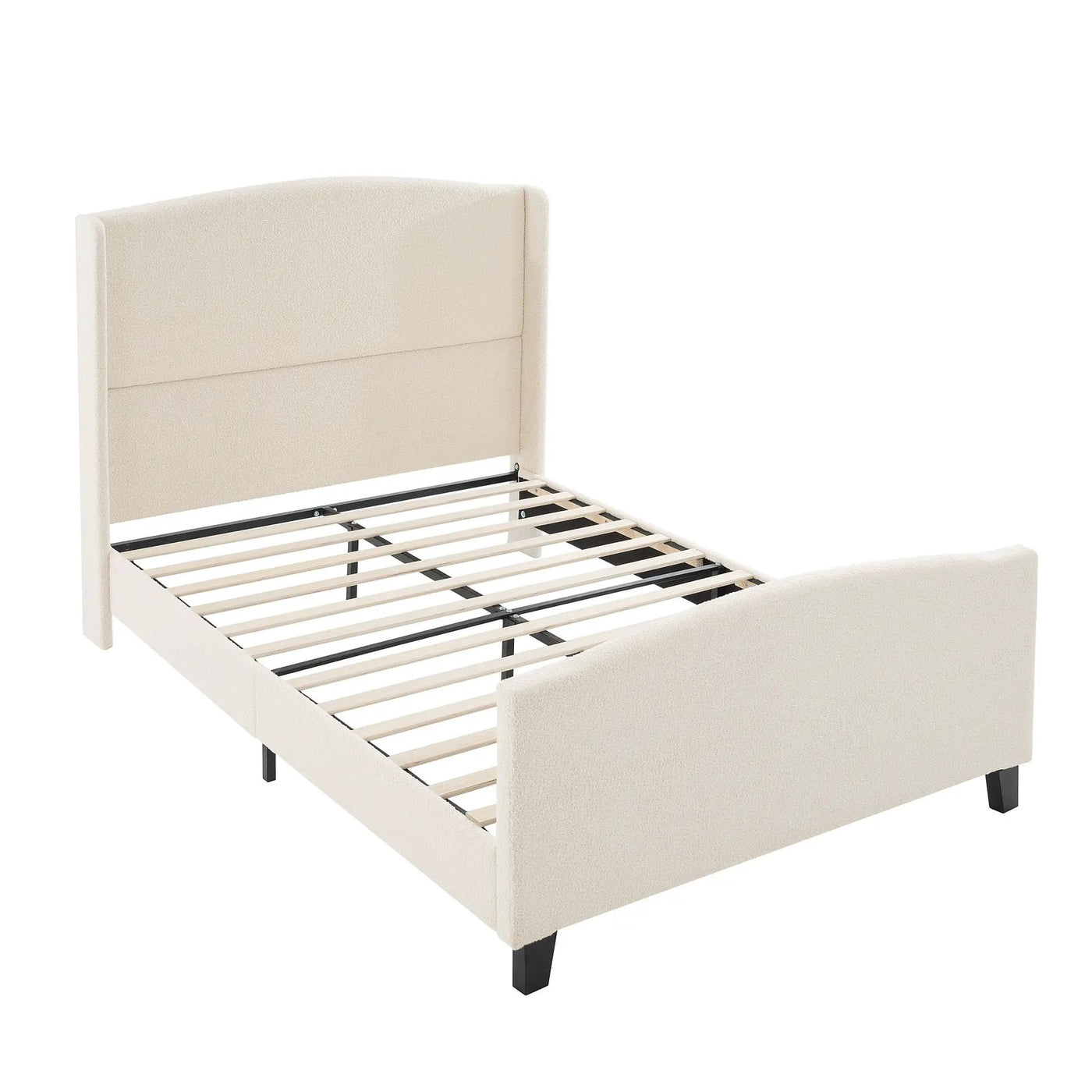 Platform Bed Frame With Tall Headboard And High Footboard by HouseOfZazla