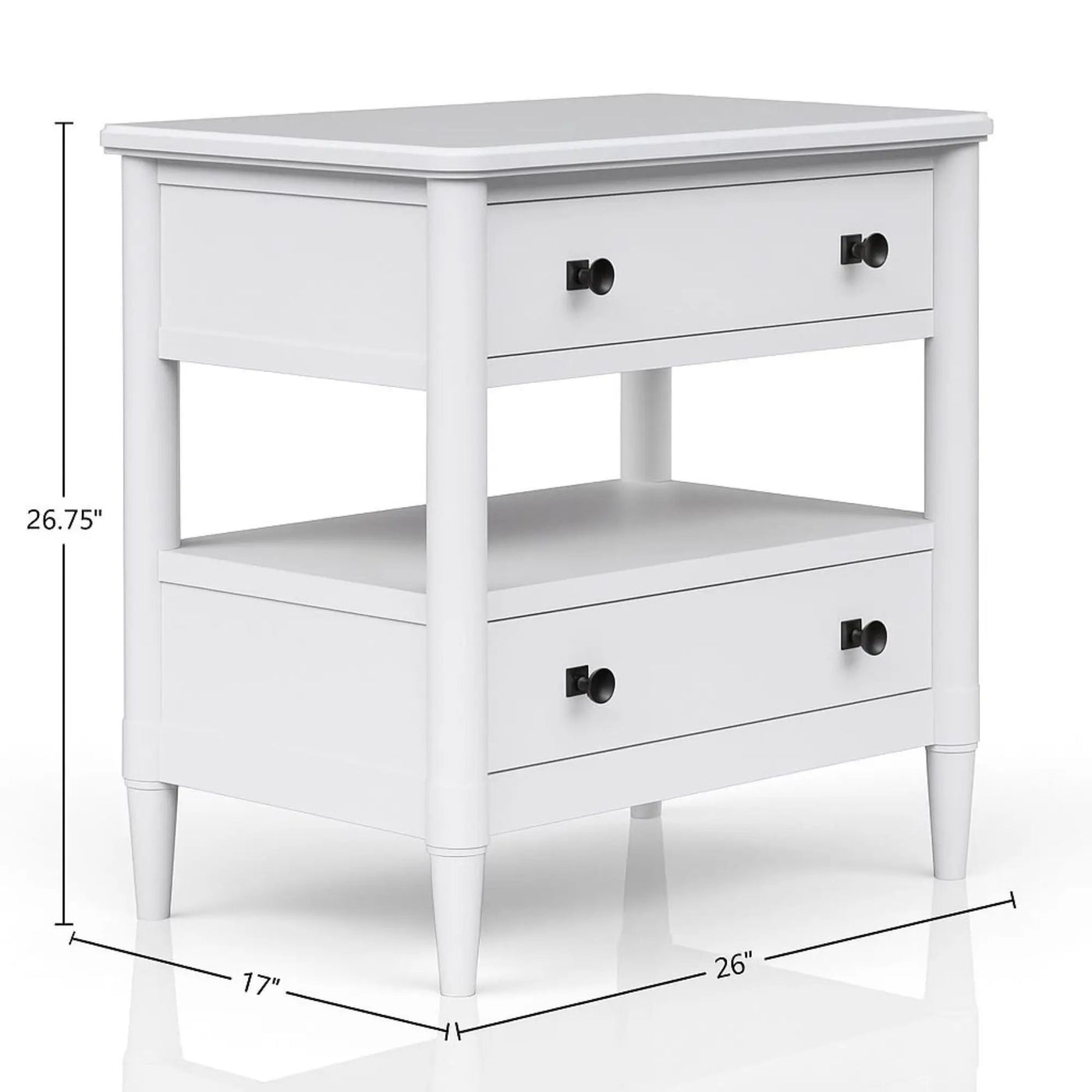 Open Nightstand With 2 Drawers by Unique Piece Furniture