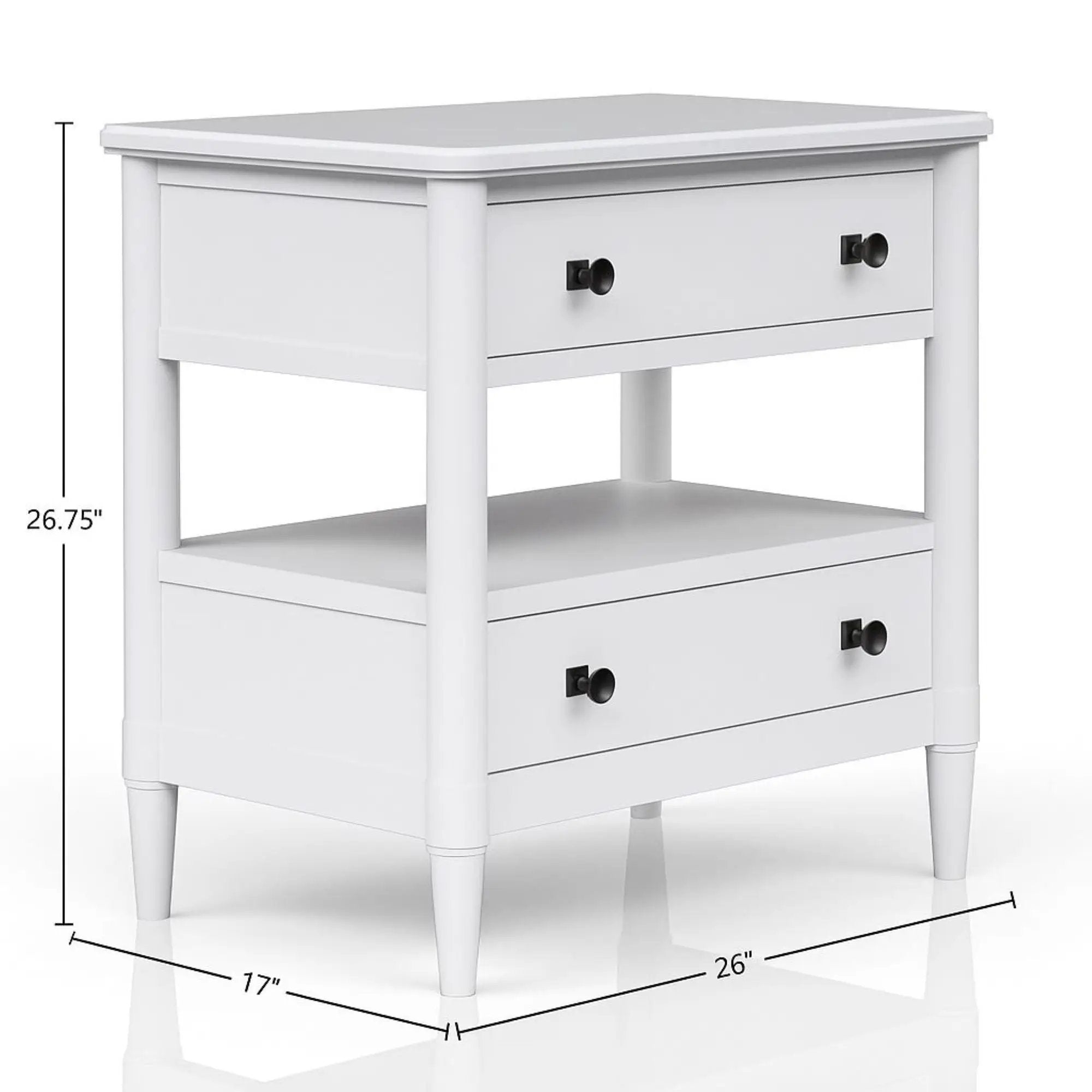 Open Nightstand With 2 Drawers by Unique Piece Furniture