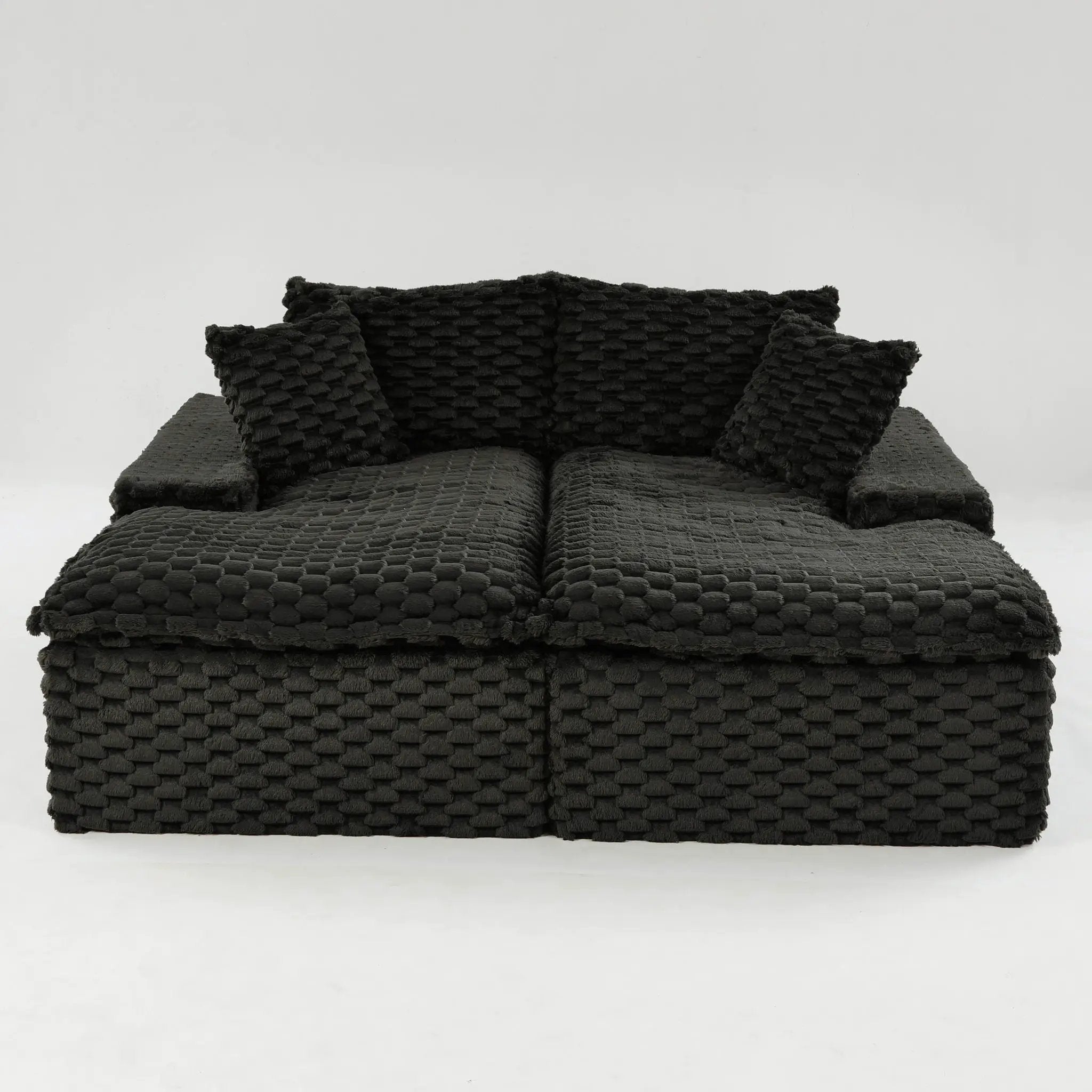 Double Chaise Lounge With Full Compressed Sponge by HouseOfZazla
