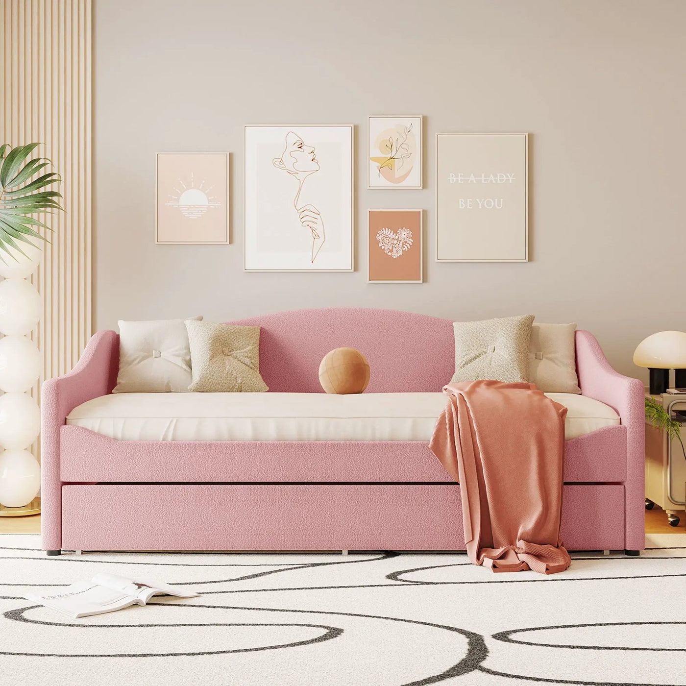 Design Upholstered Daybed With Light and Trundle by HouseOfZazla