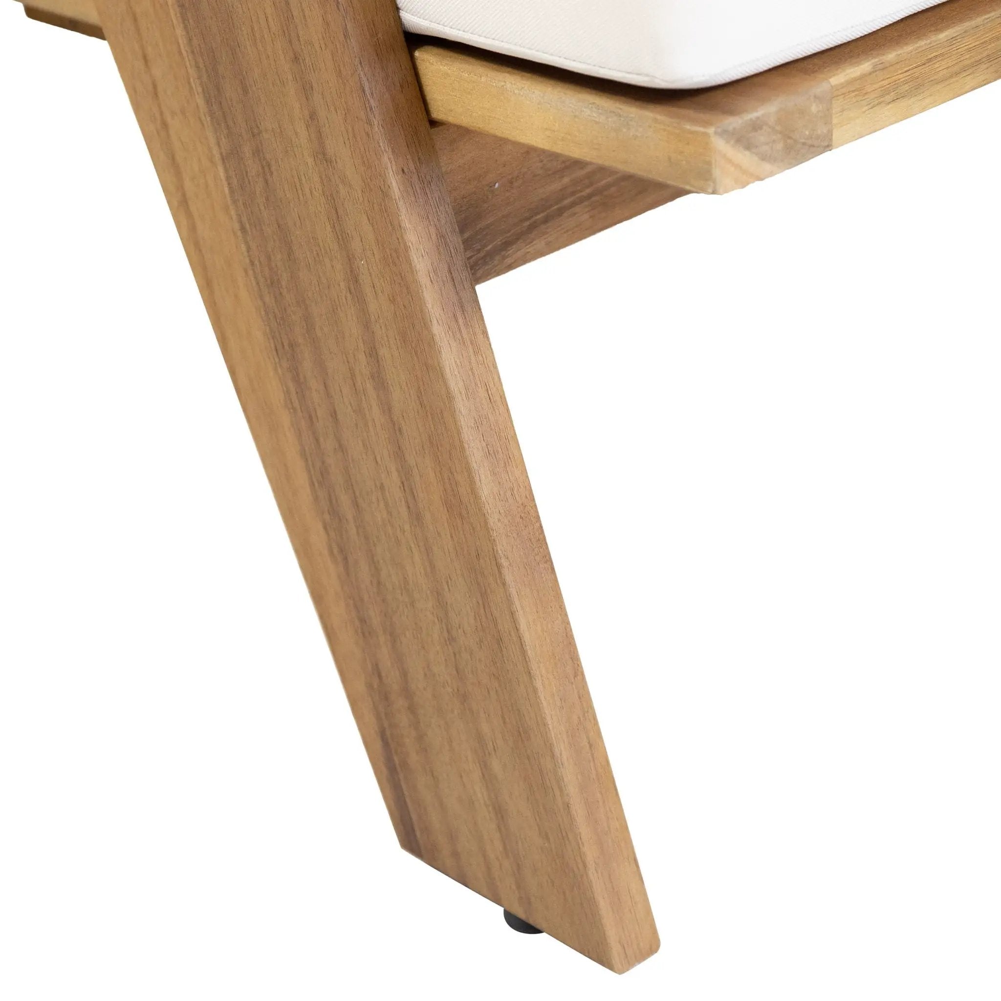 Outdoor Acacia Wood Club Chairs With Cushions (Set of 2) - Teak / Beige by HouseOfZazla